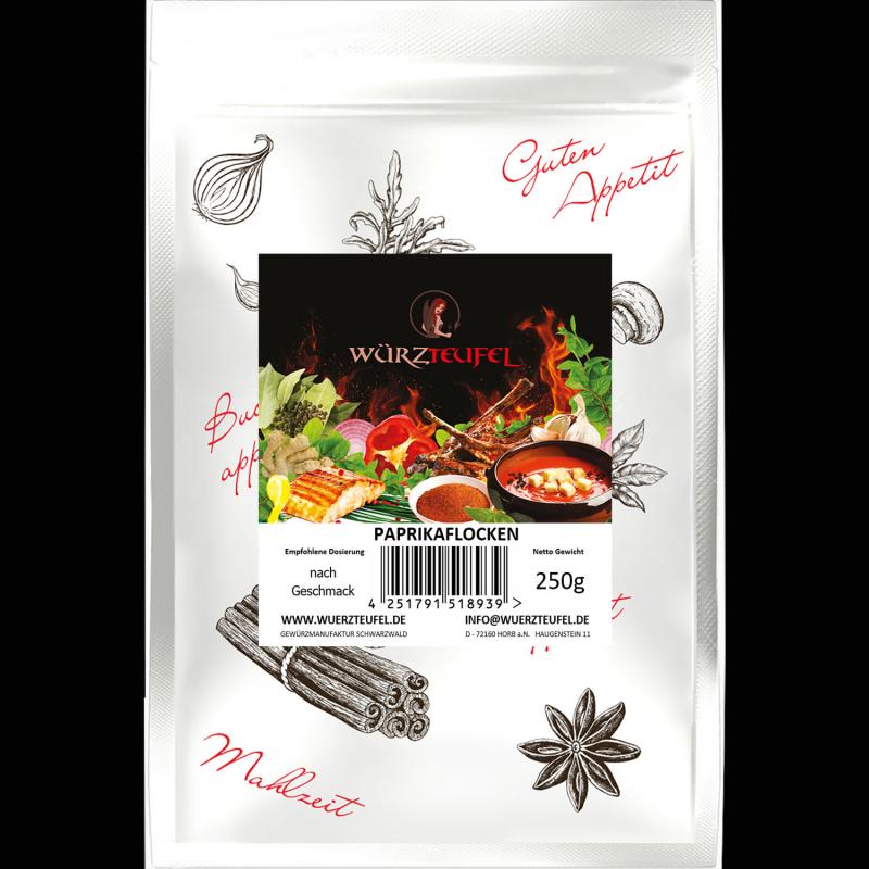 Paprikaflocken, Paprika geschnitten